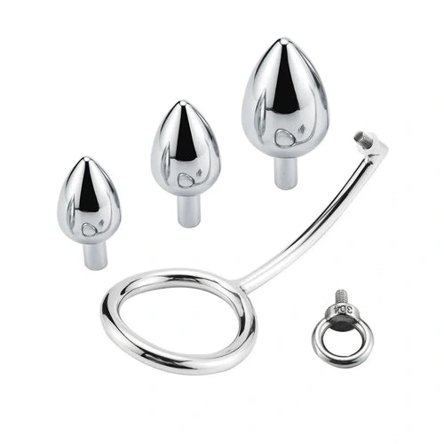 Anal Hooks Cock Steel Anal DiscreetChoice Hook with Ring Stainless 4663 Set 0306